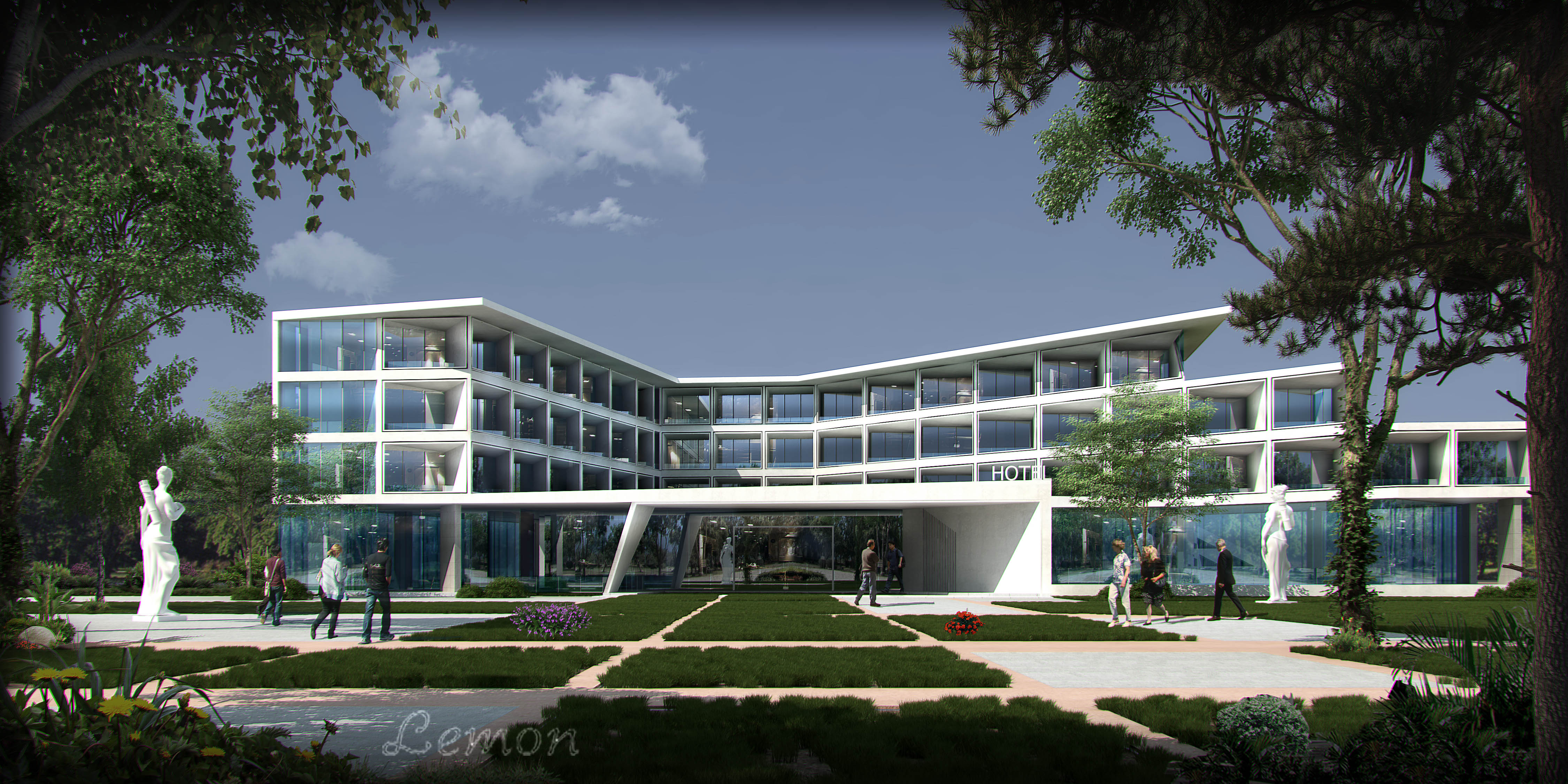 【职业课】室外建筑表现建筑设计-效果图3dmax photoshop渲染后期vip