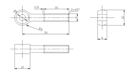 CAD机械制图活节螺栓绘制教程
