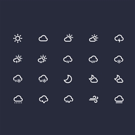 各种天气图标icon