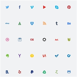 谷歌 脸书 ins  等字母icon