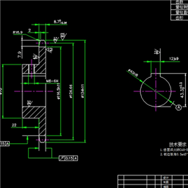 1张CAD链轮机械零件图