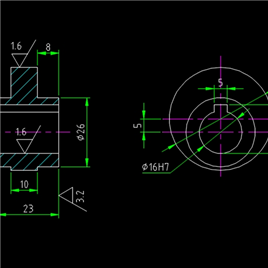1张CAD凸轮机械零件图纸