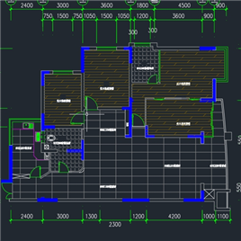CAD图纸+简约风格三居装修施工图