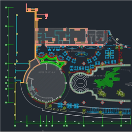 CAD图纸+北京棕榈泉会所西餐厅施工图