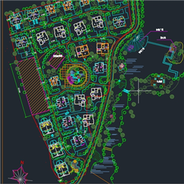 CAD图纸+别墅区规划总图及景观设计
