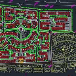 1套CAD小区规划设计方案图