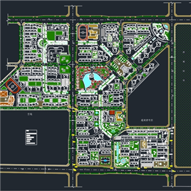 1套CAD塘寨住宅区规划图