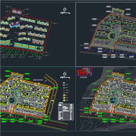 1套CAD住宅总规划平面图