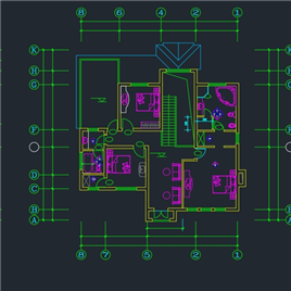 CAD图纸-别墅装修竣工图