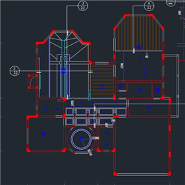 CAD图纸-一套别墅内装饰施工图