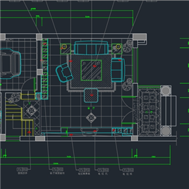 CAD图纸-某联排别墅装修图