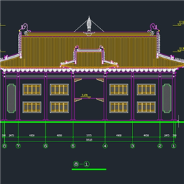 CAD图纸-洗心禅寺天王殿建筑施工图
