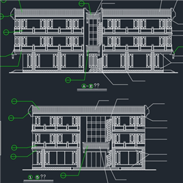 CAD图纸-西安古建营业厅施工图
