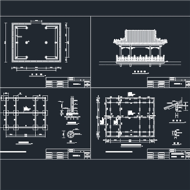 CAD图纸-水榭设计方案施工图