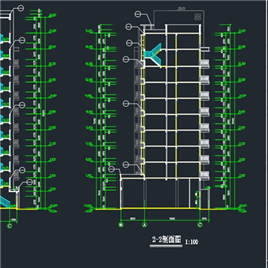 CAD图纸-某花园式小区住宅楼群建筑施工套图