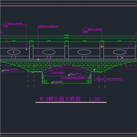 CAD图纸-大唐芙蓉园W4号桥