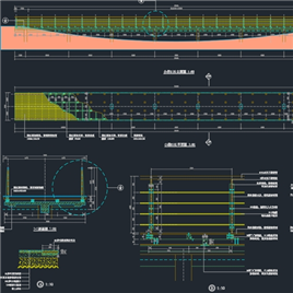CAD图纸-现代木质+钢结构桥二
