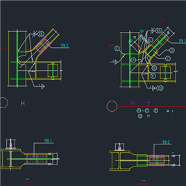 CAD图纸-50张常用钢结构节点标准图