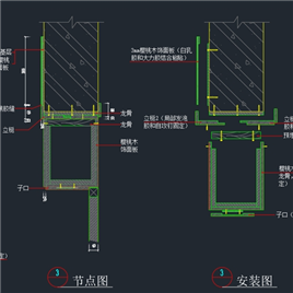 CAD图纸-门套节点图