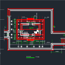 CAD图纸-寺庙-效果图