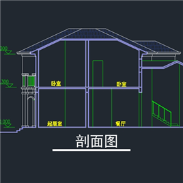 CAD图纸-多套别墅建筑施工图
