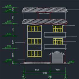 CAD图纸-三层住宅整套施工图带效果图