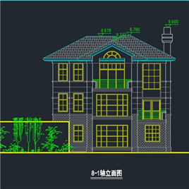 CAD图纸-别墅平立面施工图