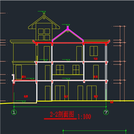 CAD图纸-别墅建筑施工图纸