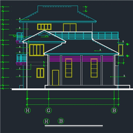 CAD图纸-别墅建筑施工图 7
