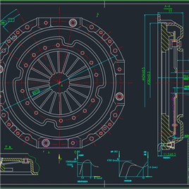 CAD图纸-离合器压盖总装图