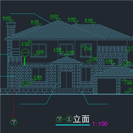 CAD图纸-独栋别墅建筑施工图