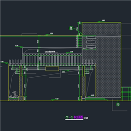 CAD图纸-别墅小区特色大门建筑施工图