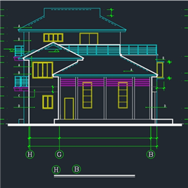 CAD图纸-多层别墅建筑图