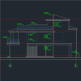 CAD图纸-独幢别墅方案设计图纸2