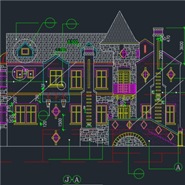 CAD图纸-独体别墅建筑图纸