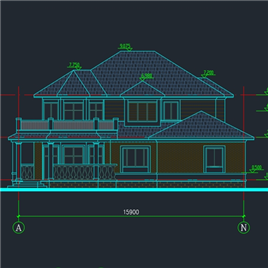 CAD图纸-汉泉山庄别墅建筑施工图