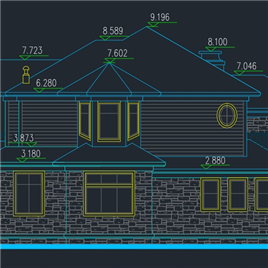 CAD图纸-二层独栋别墅方案设计