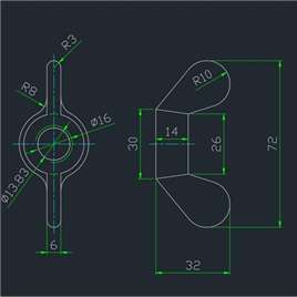 CAD图纸-螺母标准件