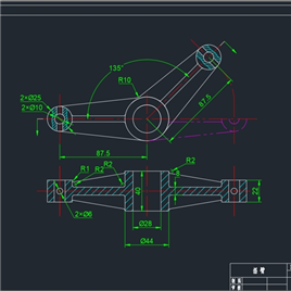 CAD图纸-叉架与连杆类
