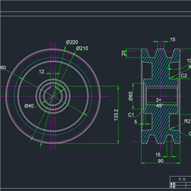 CAD图纸-带轮与凸轮类