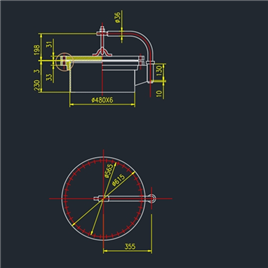 CAD图纸-水平吊盖不锈钢人孔