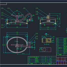 CAD图纸-椭圆压力容器卫生人孔