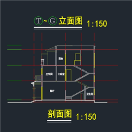 CAD图纸-联体别墅设计方案图