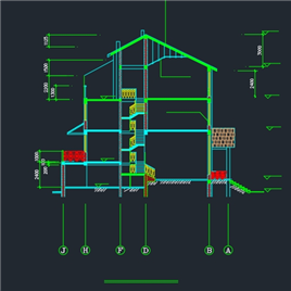 CAD图纸-连体别墅建筑图