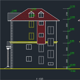 CAD图纸-某别墅建筑方案