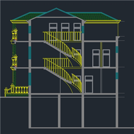 CAD图纸-欧式别墅建筑图纸