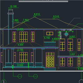 CAD图纸-小别墅平立剖图