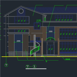 CAD图纸 -小别墅建施图