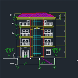 CAD图纸-一幢简单的别墅