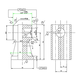 气门摇杆轴支座CAD图纸